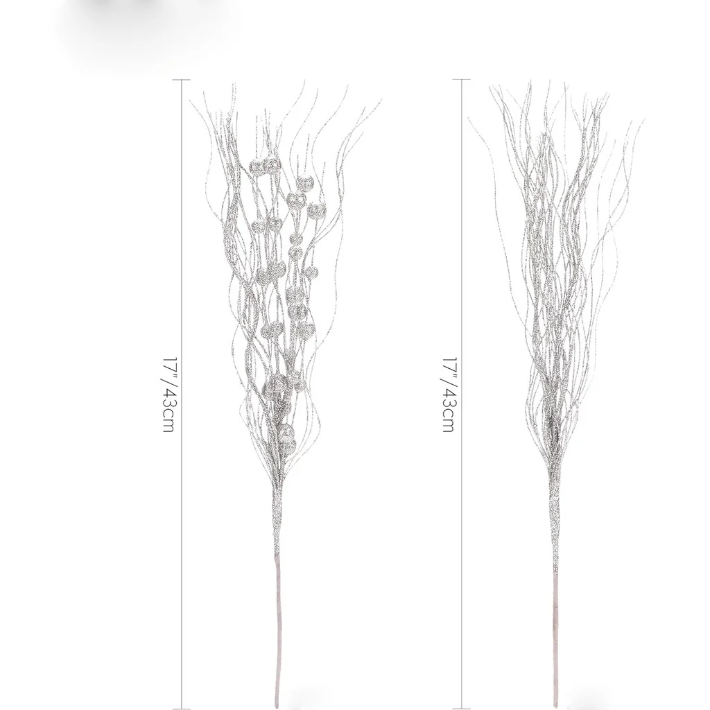 2 قطعة بريق بيري عيد الميلاد الديكور الزهور الاصطناعية شجرة عيد الميلاد الحلي للمنزل ديكور السنة الجديدة 2026 نافيداد ديكور