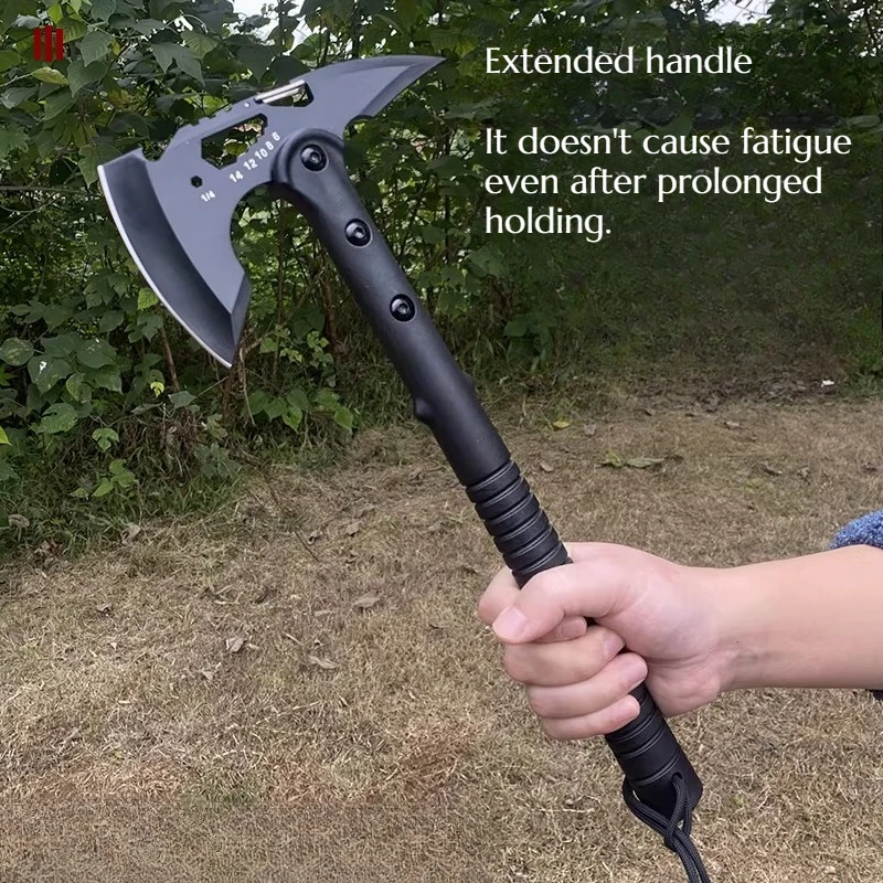 Outdoor Multi-functional T actical Axe Mountain and Wilderness Camping Axe Handy Household Firewood Chopping Tool