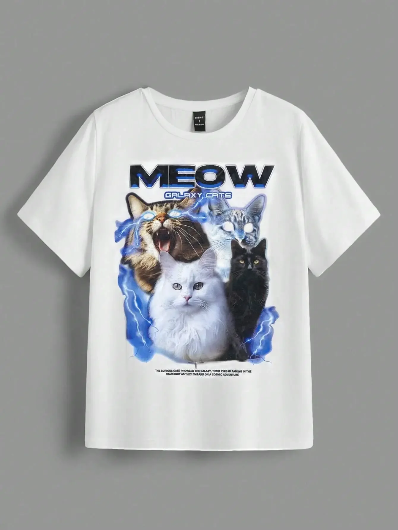 T-Shirt damski Vintage śmieszne koty drukowanie z krótkim rękawem Teessummer Street Fashion topy O-Neck luźne ubrania damskie