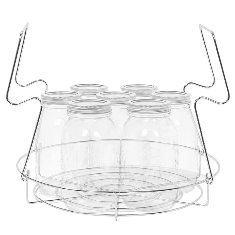 N08R 2Pcs 21.5-Quart Water Bath Canner With Jar Rack Kitchenware Stainless Steel Can Rack Easy Install Easy To Use