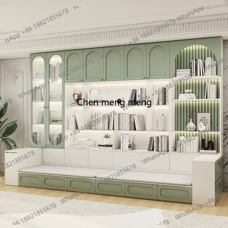 Librero Decor Cabinets Storage House Container Organizer Living Room Cabinets Display Bookcase Wood Gabinete Salon Furniture