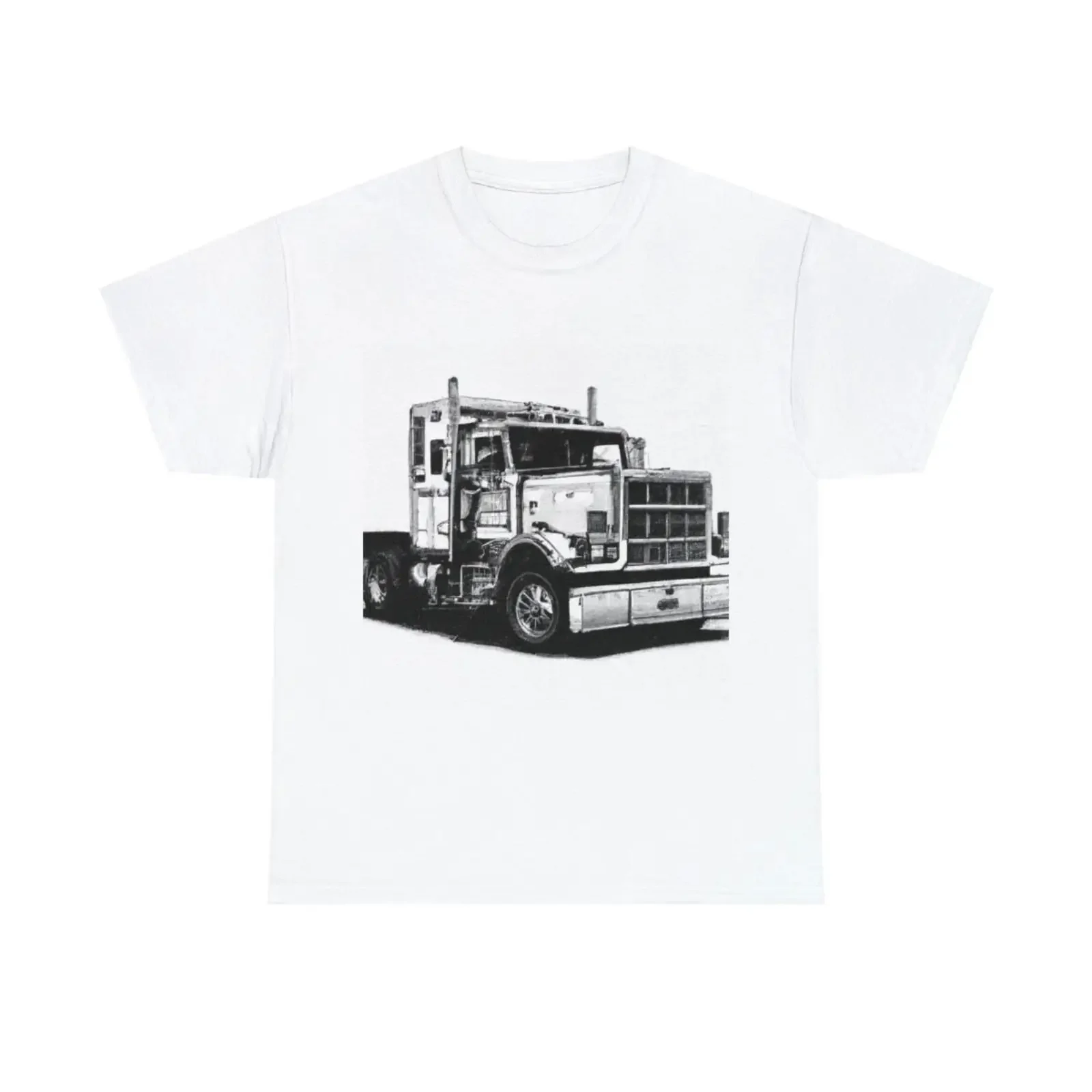 Vintage-Stil LKW-T-Shirt für Erwachsene, Americana 18 Wheeler, NEU, Fahrer, Vintage-Waschung, atmungsaktive Streetwear, Unisex, weich