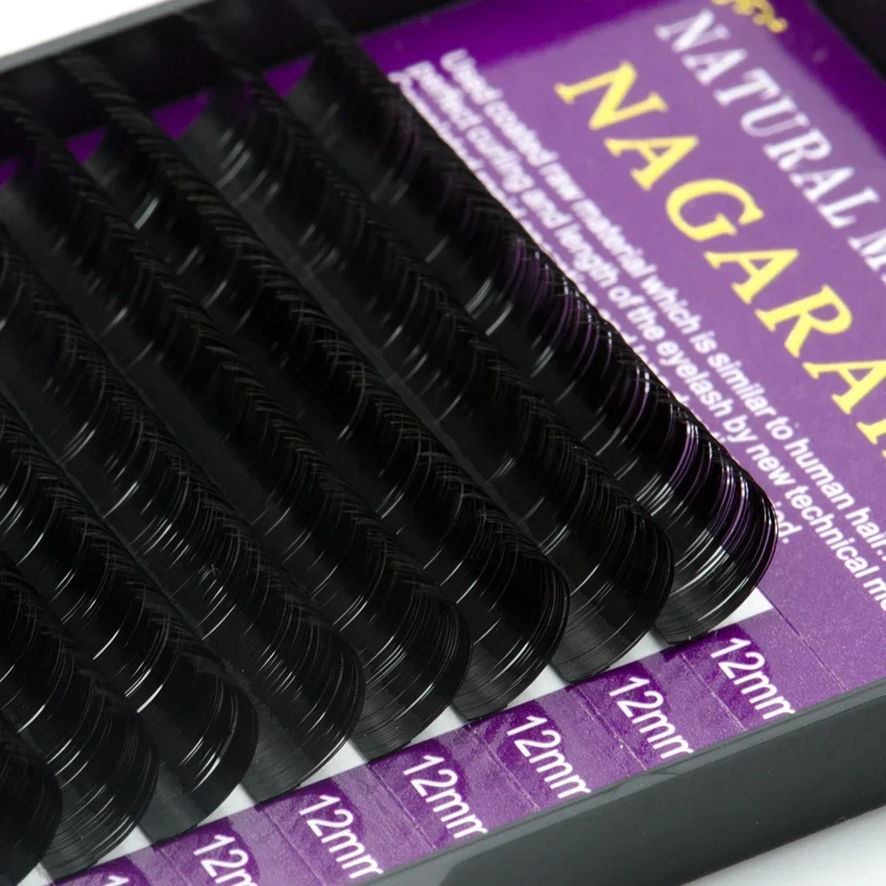 16 filas 6 cajas C D Curl extensiones de pestañas suaves y acogedoras pestañas individuales pestañas postizas artificiales