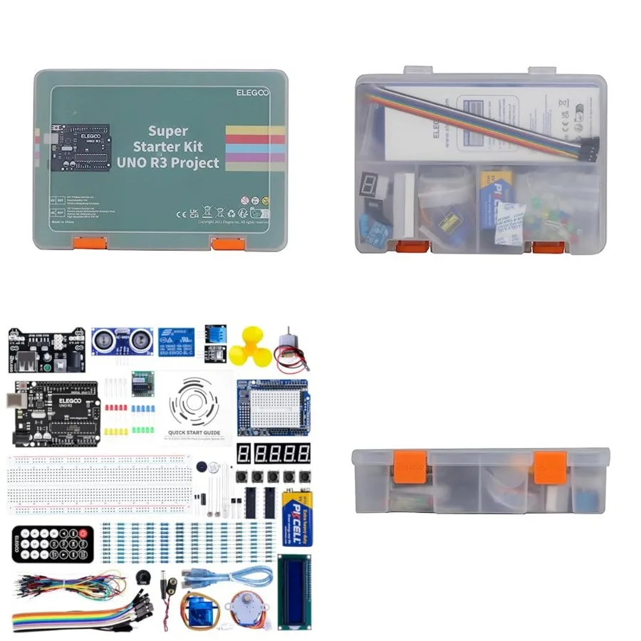 

ELEGOO UNO Project Super Starter Kit with Tutorial and UNO R3 Board Compatible with Arduino IDE