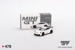 TSM MINI GT 1:64 #478 911 (992) GT3 White Die-cast alloy car model collection display  gifts