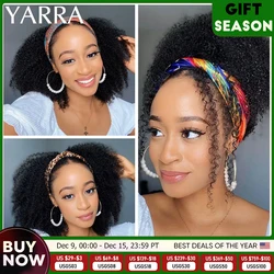 Headband Wig Human Hair Afro Kinky Curly 200 Density Brazilian Remy Hair Afro Kinky Headband Scarf Wigs For Black Women 150%