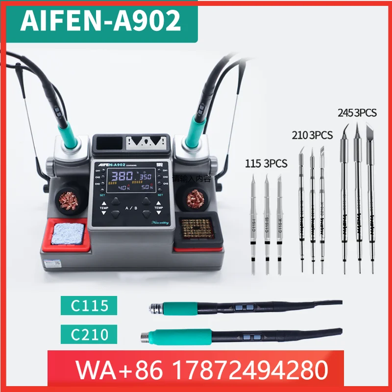 New Rework Station AIFEN A 902 Soldering C 115 C 210 C 245 Double Station Welding Station For ll-Phone PCB IC Repair Solder