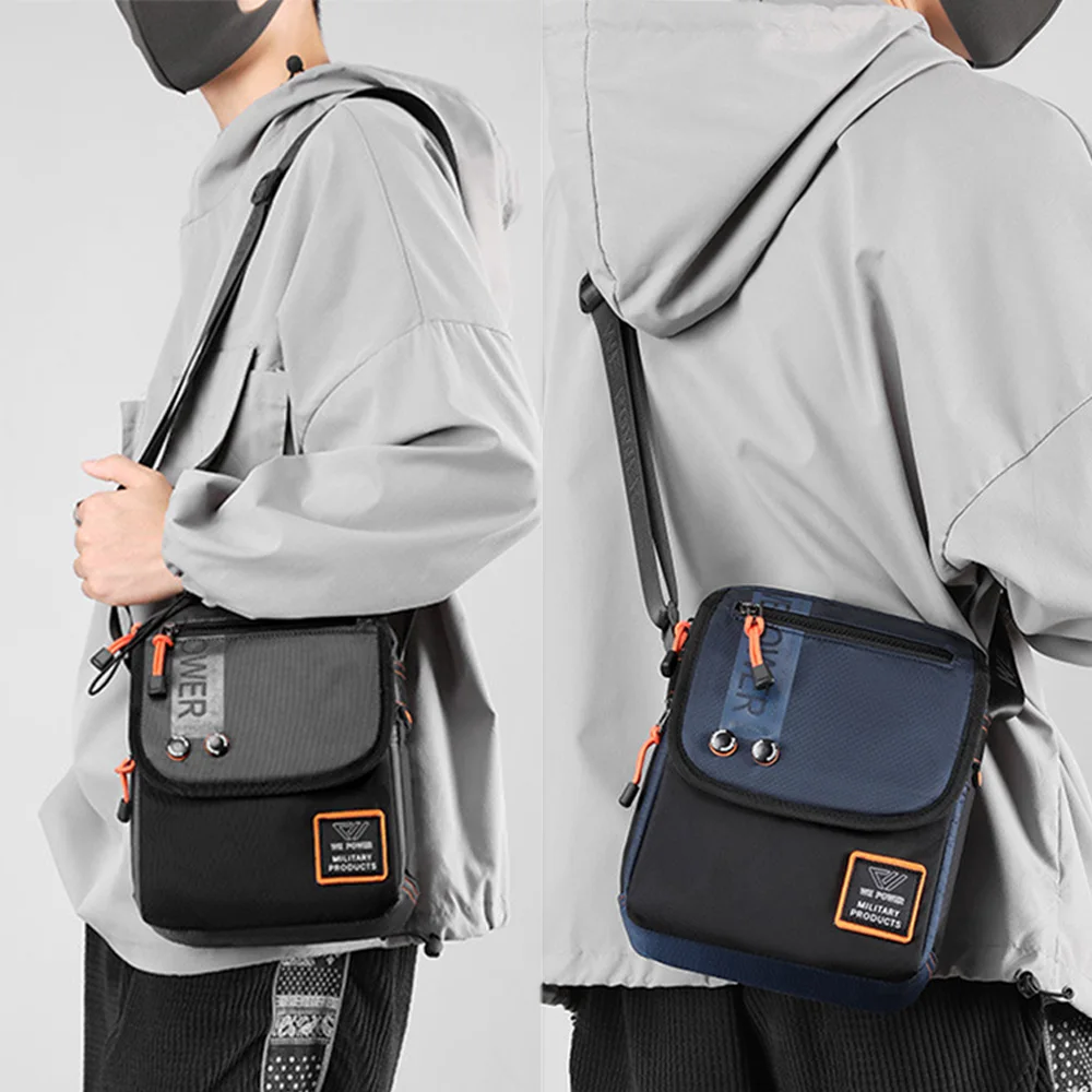 Men Cross Body Messenger Shoulder Bag Pouch Multi-Purpose Fashion Casual Military Waterproof Nylon Male Small Crossbody Bag