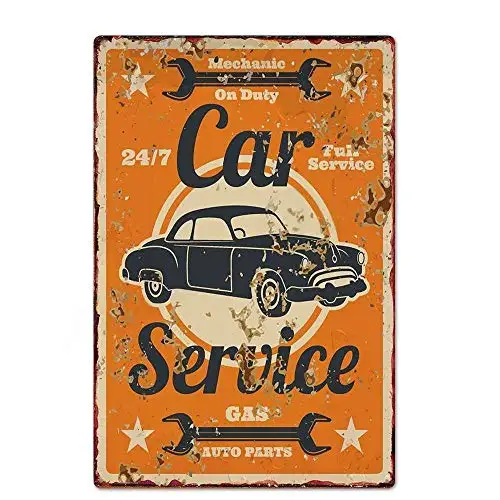 Patisaner My Garage Rules car tin Sign Wall Decoration Metal Art Poster Craft Pub Wall Decoration Metal Painting 20x30cm