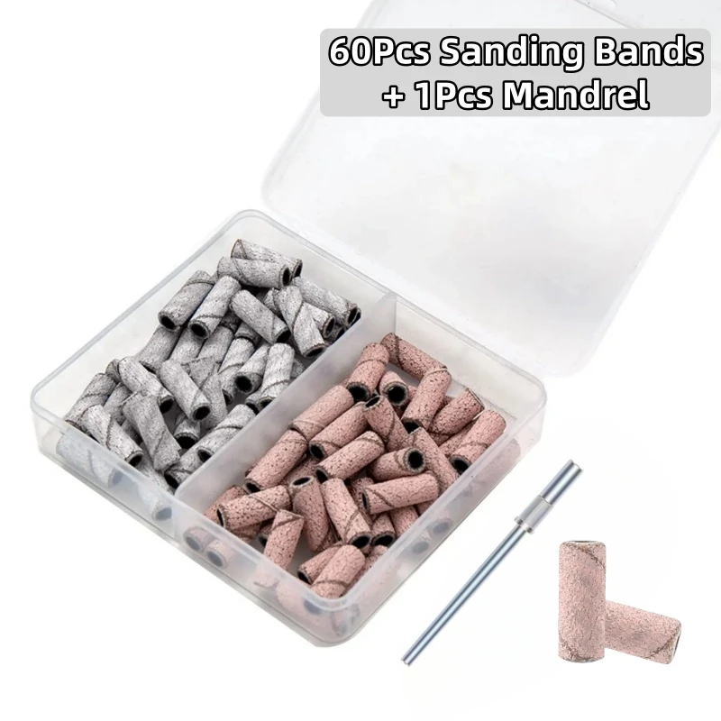 60 قطعة رشاقته 3.1 مللي متر زيبرا صغيرة مسمار الرملي العصابات آلة كهربائية مسمار لقمة ثقب UV جل الاكريليك مزيل طلاء الأظافر لأدوات الأظافر #3