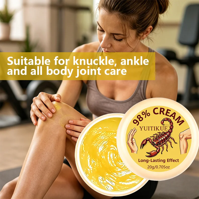 YUITIKUE 20g 98% Scorpion Massage Cream Long Lasting Body Care Ointment For Muscle Joint Discomfort Outdoor Soothing Skin Balm