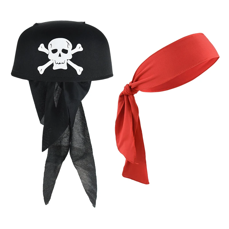 

Halloween Skull Pirates Pirate Turban Cap Party Hat Cosplay Accessories Pirate Theme Party Caps Halloween Decoration