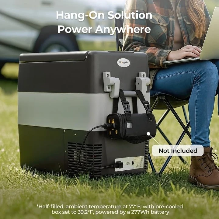 

12V Refrigerator Fridge Freezer Portable Car Fridge 42 Quart Electric Cooler 12V/24V DC 110~240V AC for RV Camper Truck Jeep