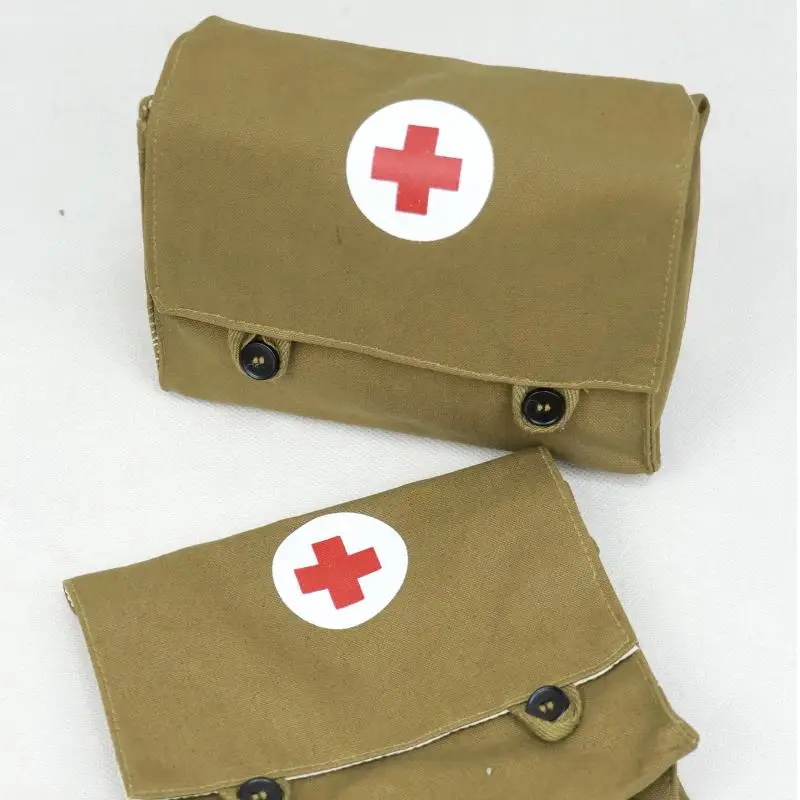 ソビエトm58個人用応急処置医療キットの再現品、ソビエト軍用キャンバス製ウエストポーチ