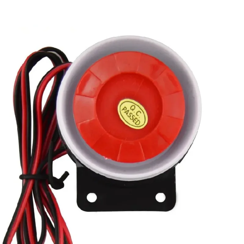 Mini bocina de sirena fuerte con Cable de 72mm, 120dB, sistema de alarma de sonido de seguridad para el hogar, protección DC12V