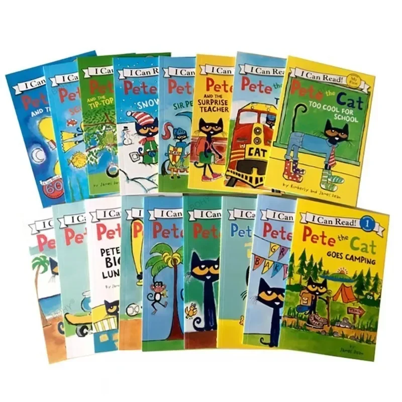 

A Gift for Children Pete The Cat Picture Book Children's Baby Famous Stories English Story Book Set for Bedtime Reading