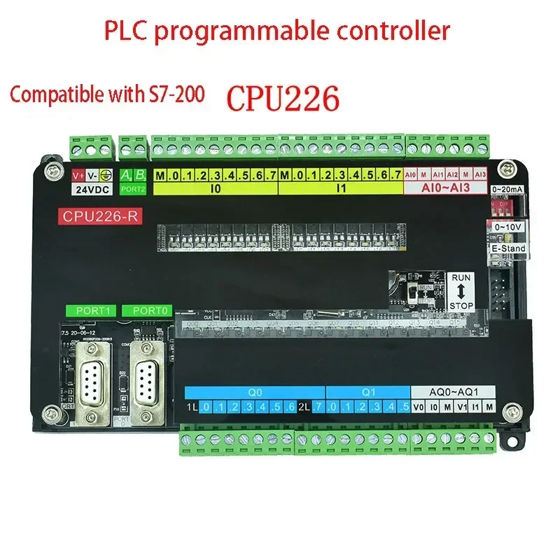 

PLC Industrial Control Board S7-200 Domestic CPU226cn Simple Plate Module With Analog 16 In 14 Out DC24V Programmable Controller