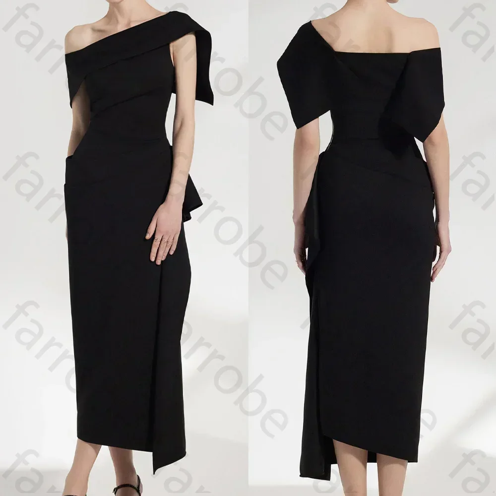 非対称ドレス A ライン半袖イブニングドレスフォーマル絶妙な高品質ウエディングパーティードレス女性のためのカスタマイズ