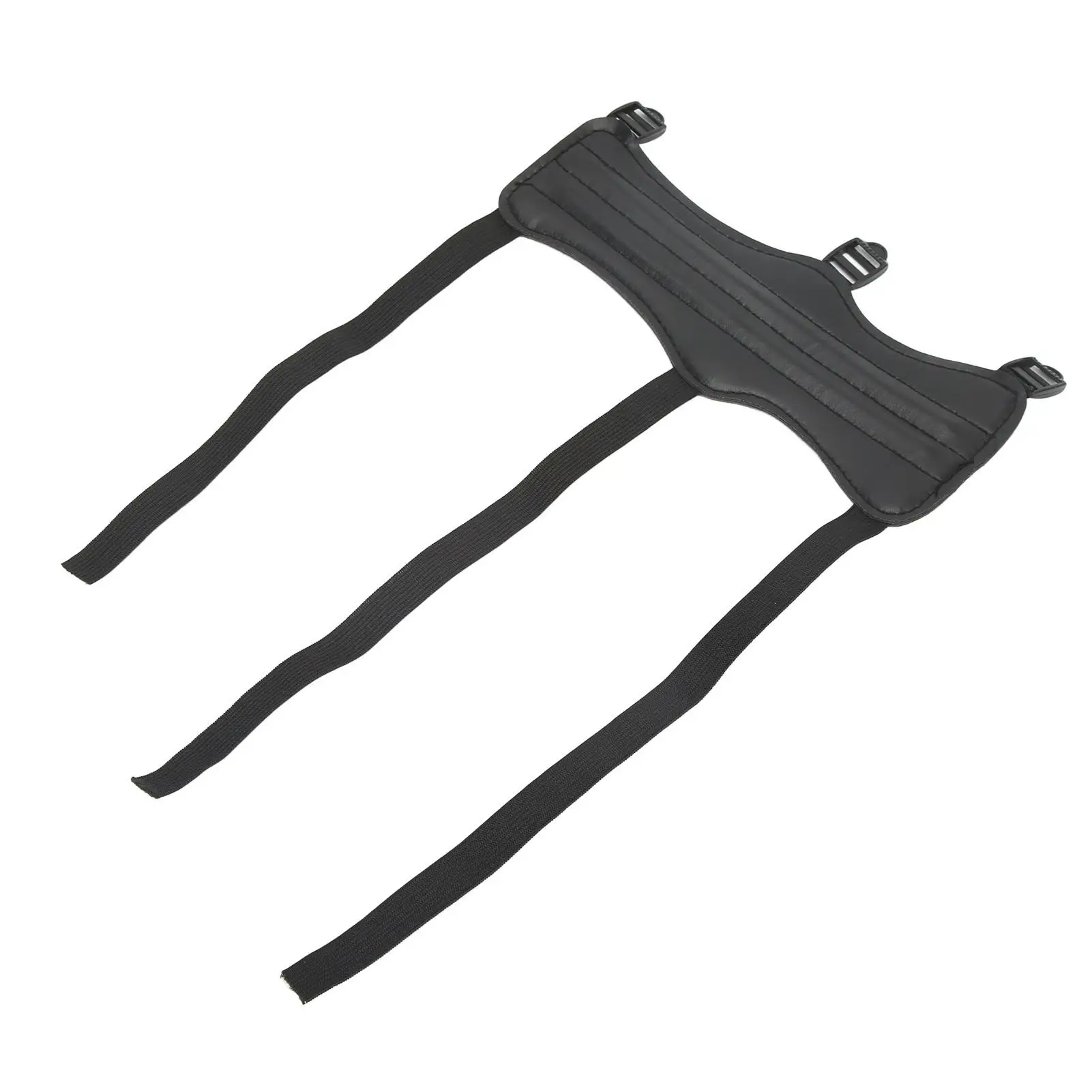 Shooting Arm Protector Black Archery Forearm Guard PU Leather Adjustable Strap for target Practice