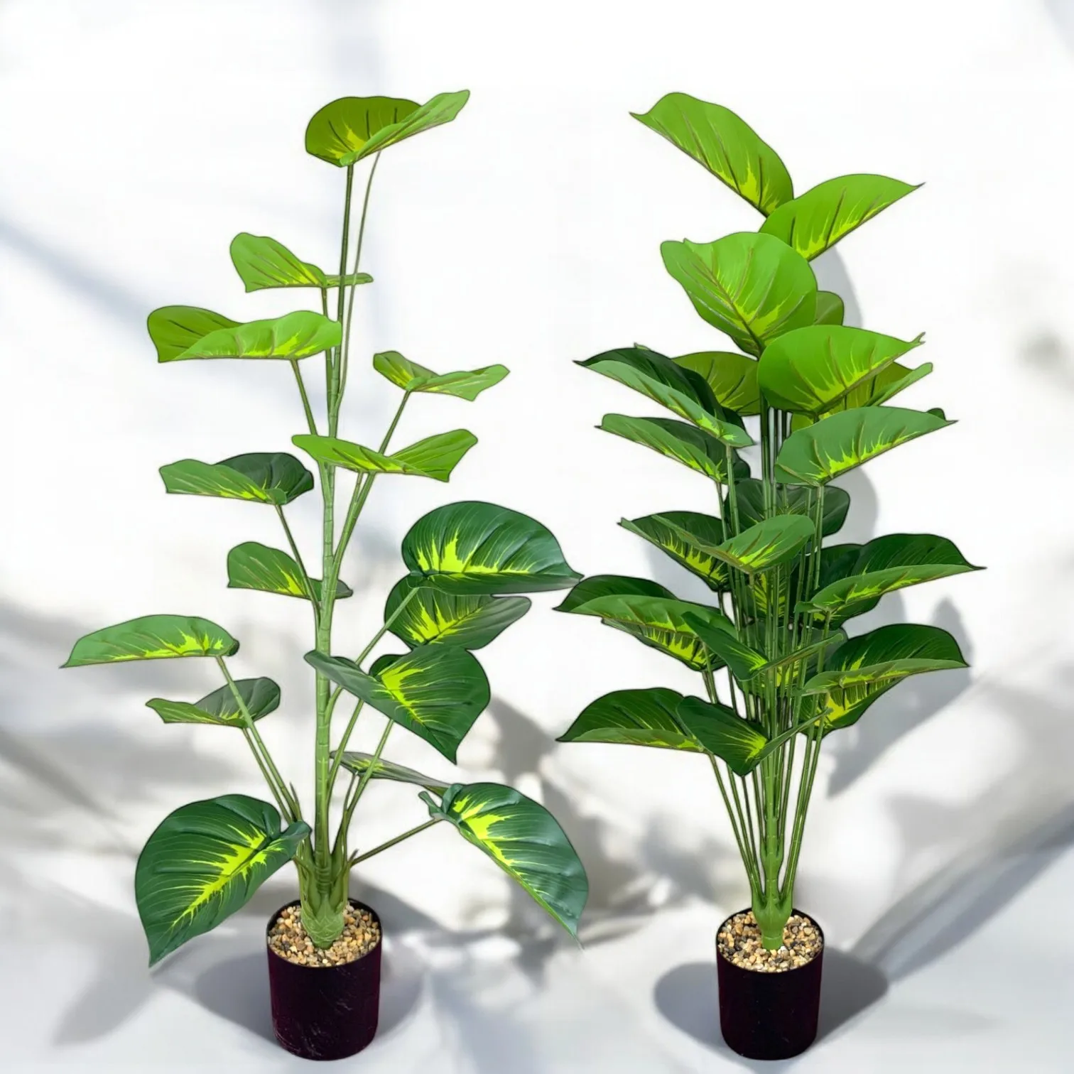 

Artificial plant, large size, 24 leaves,yellow center and green leaves,artificial tree,suitable for home,gardenoffice H1620-50