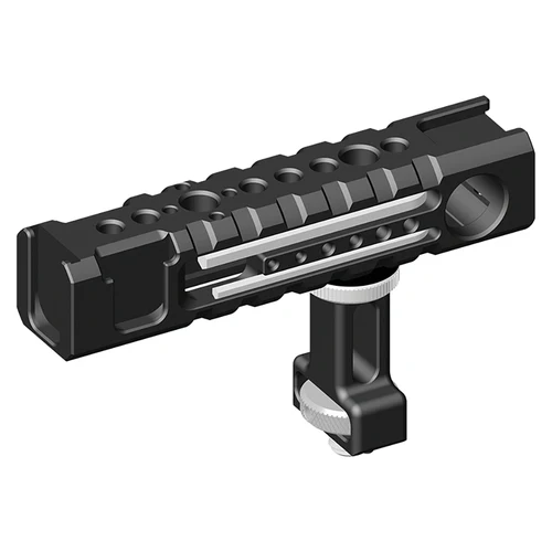 Imagen 2 del producto Empuñadura superior Universal para cámara DSLR, jaula con tornillo Arri 3/8 y 4 soportes de zapata fría para micrófonos de luces LED