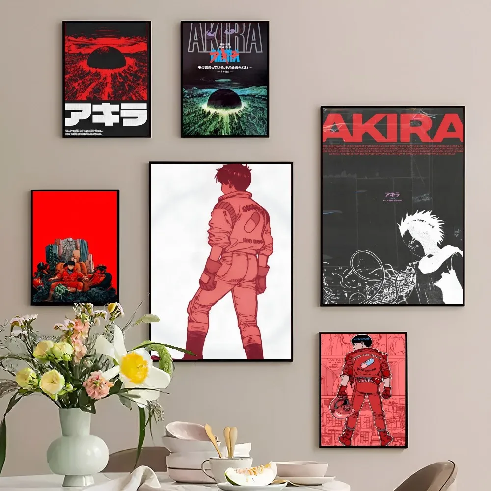 

1 шт., японское аниме AKIRA, классический винтажный постер, HD постеры, домашняя комната, бар, кафе, декор, художественная настенная живопись, картина