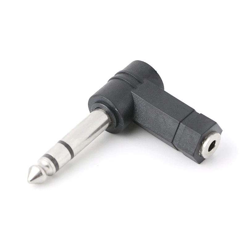 3.5mm Female Jack to 6.35mm Male Jack Right Angled/ Straight Plug Headphone Audio Converter Adapter 6.35mm to 3.5mm Jack Plug