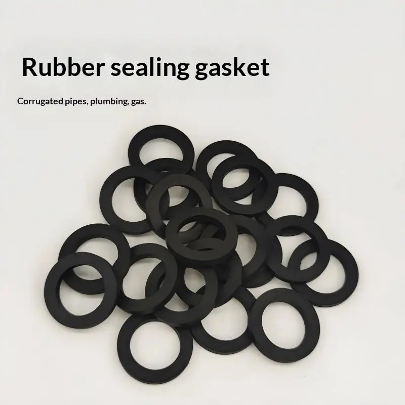 【HG】20Pcs Rubber Flat Gasket Sealing Ring Flexible Washers Seals For Bath Shower Head Hose