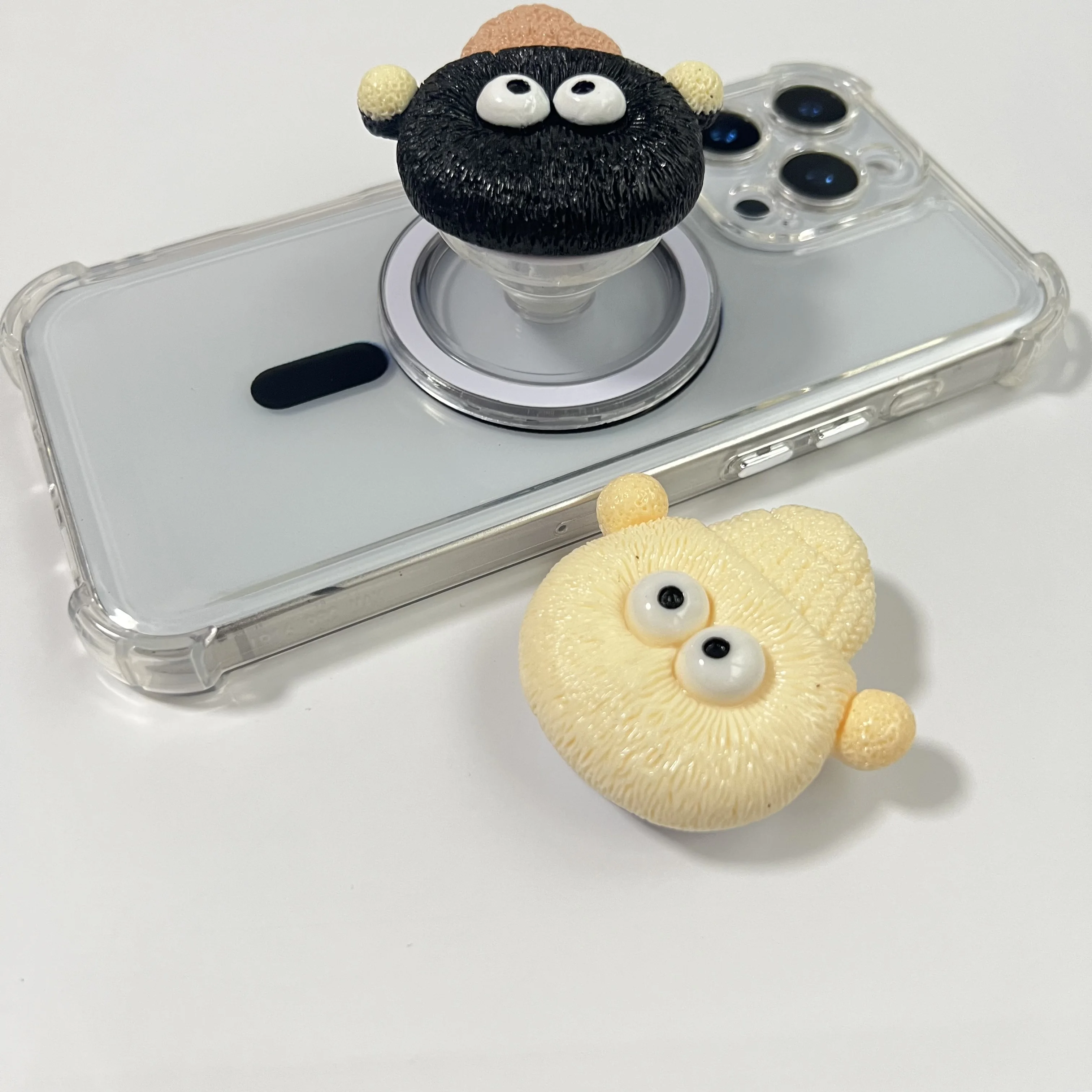 

Черно-белый каштановый держатель для куклы, чехол для мобильного телефона, подставка для Magsafe, магнитный кронштейн для IPhone Samsung Griptok Grip Tok