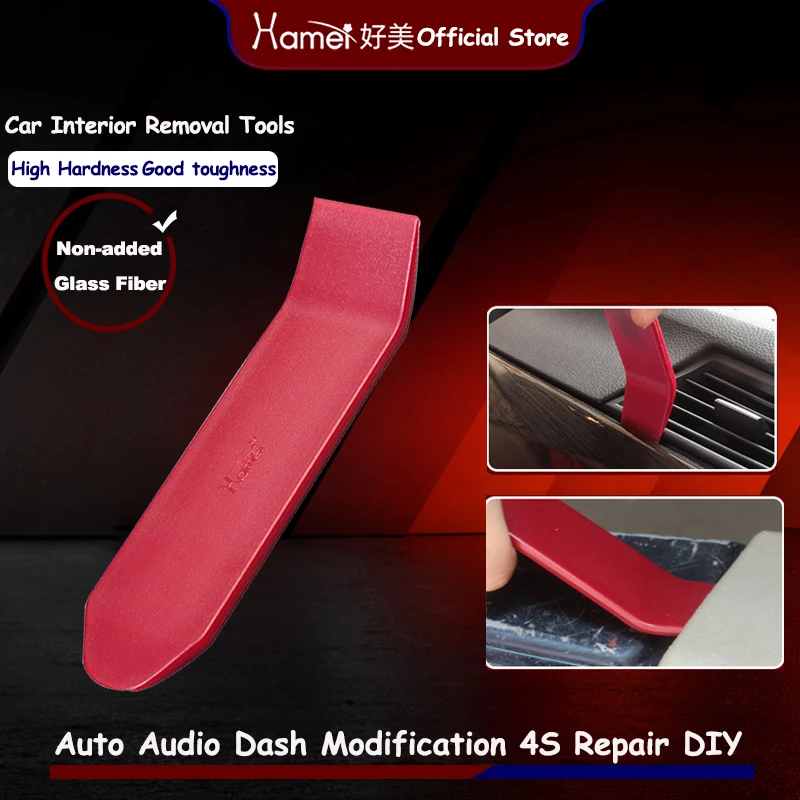 

Hamei Pry Plate Auto Trim Removal Tool Kit, No Scratch Plastic Pry Tool Kit - Interior Door Panel Clip Fastener Removal tools