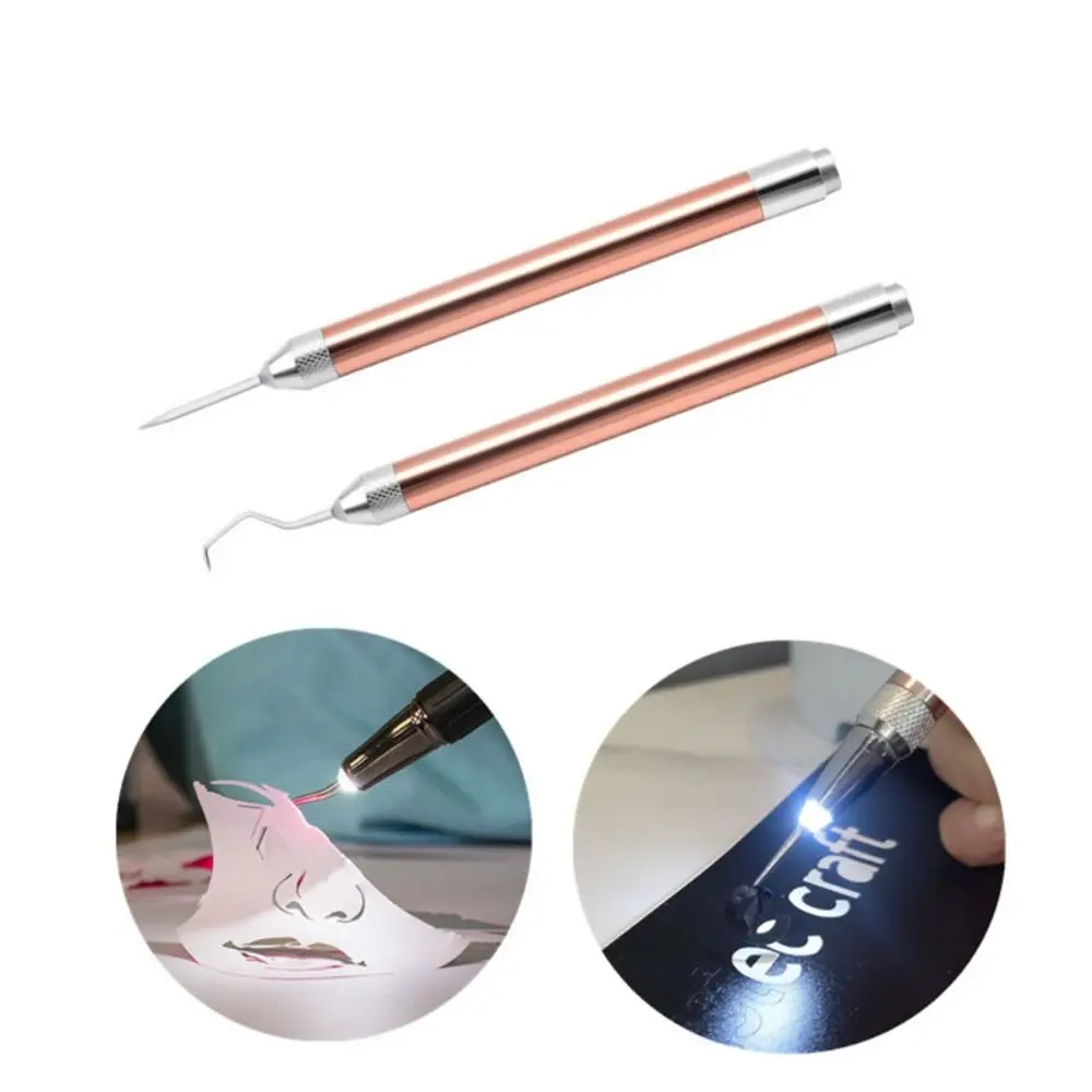 Anti-Slip Iron-on Project Cutter DIY Carving Tool With LED Light Vinyl Weeding Pen Installation With Hooks Weeding Pen