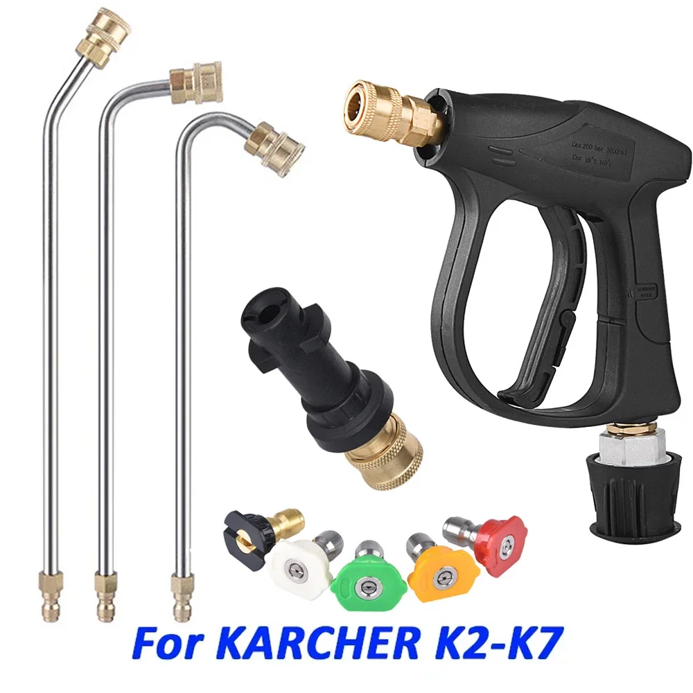 Rondella ad alta pressione strumento per la pulizia dell\'auto pistola ad alta pressione con ugello tubo di prolunga per pistola per Karcher K2 K3 K4