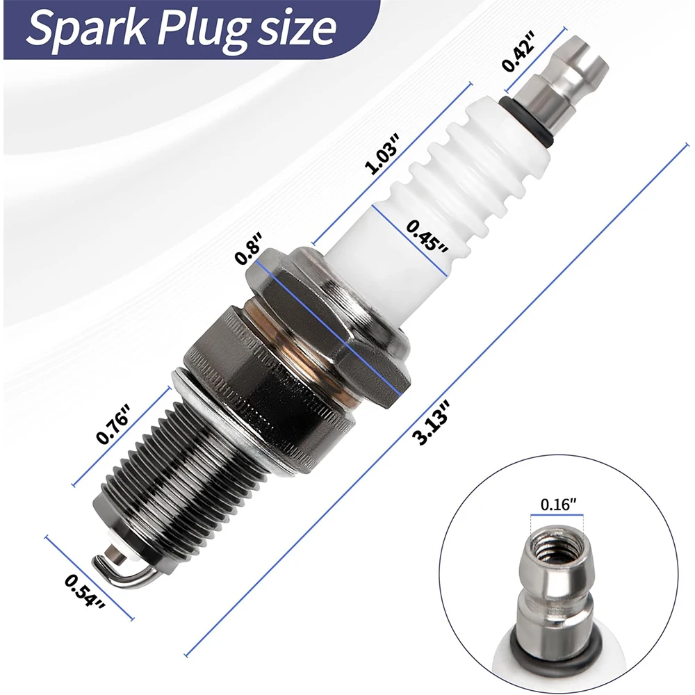 F7TC Standard Powersports Spark Plugs Compatible with Honda GX120 GX160 GX200 GX240 GX270 GX340 GX390 GCV160 GCV190 Engines 4pcs - view 2