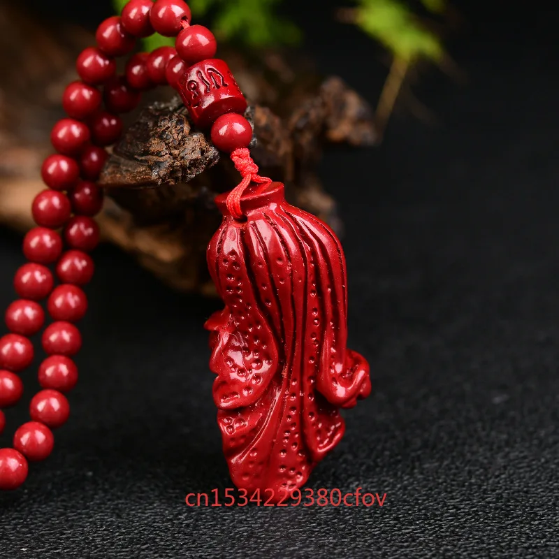 Luxury Red Cinnabar Chinese Cabbage Pendant Natural Genuine Gemstone Women's Jewelry Accessories Energy Gift Best Seller