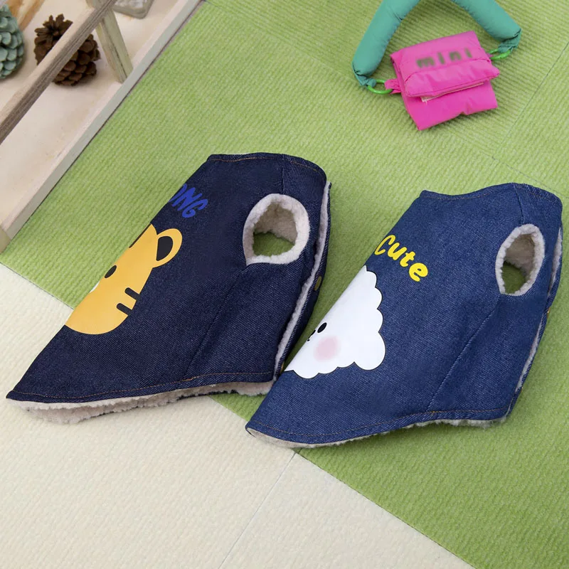 

Denim Dog Clothes Winter Warm Coat Jacket For Small Dogs Yorkshire Chiwawa Jeans Clothing Sleeveless Jacket Outfit Puppy Costume