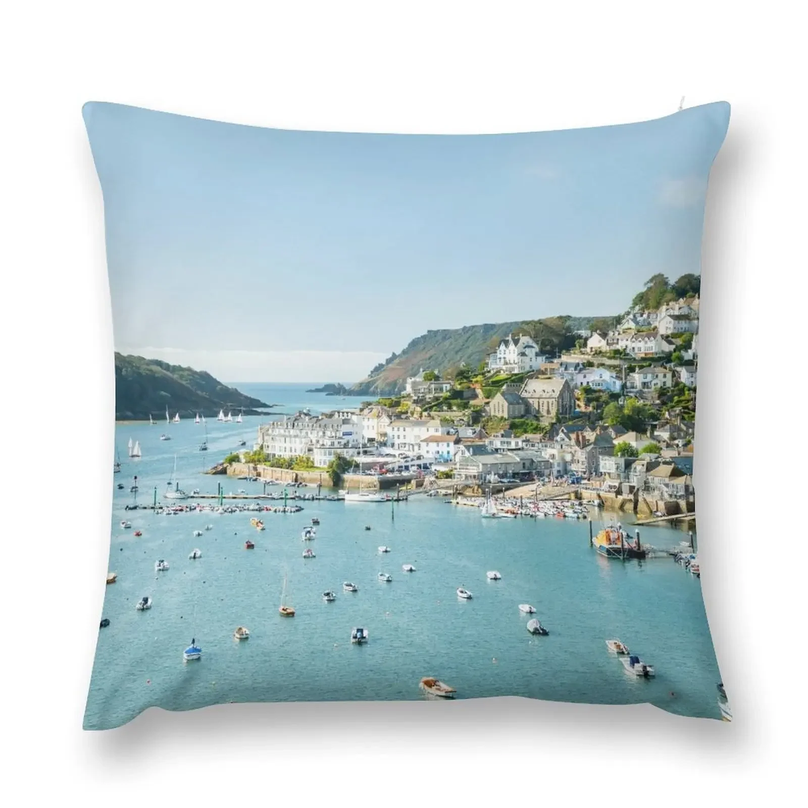 Panoramic view of Salcombe, South Hams, Devon Throw Pillow Luxury Cushion Cover christmas supplies Sofa Cushion pillow