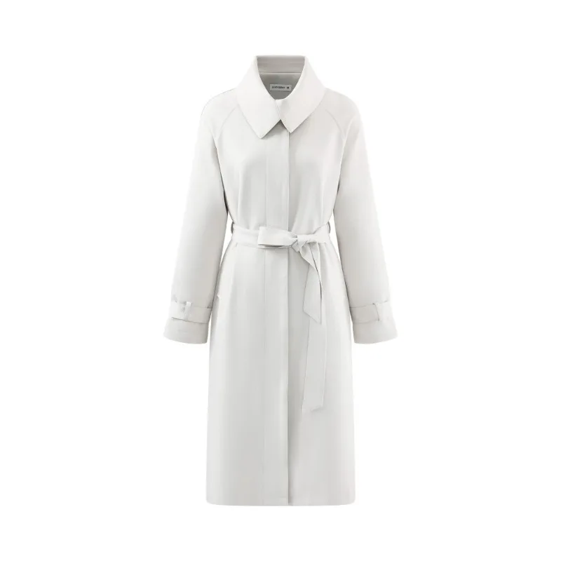 Dames elegante trenchcoat revers oversized lente lange getailleerde casual windjack overjas stijlvol streetwear chic voor dames