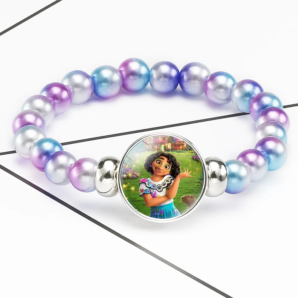 Pulsera de Encanto para niños, brazalete de cuentas de semillas coloridas de Luisa Mirabel, joyería de cúpula de cristal, regalos