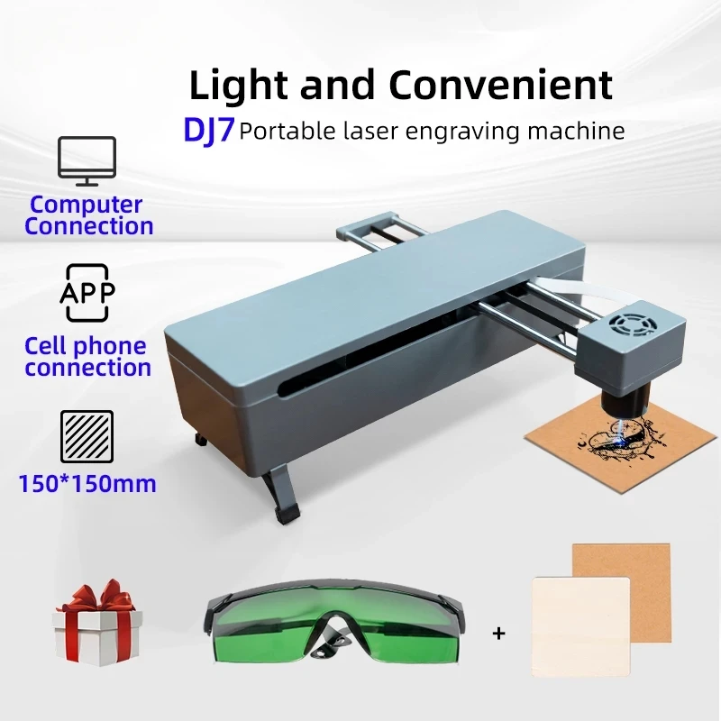 DAJA DJ7 Glass Dog Collar Mexico Mini Small Business Rotating Laser Engraving Machine