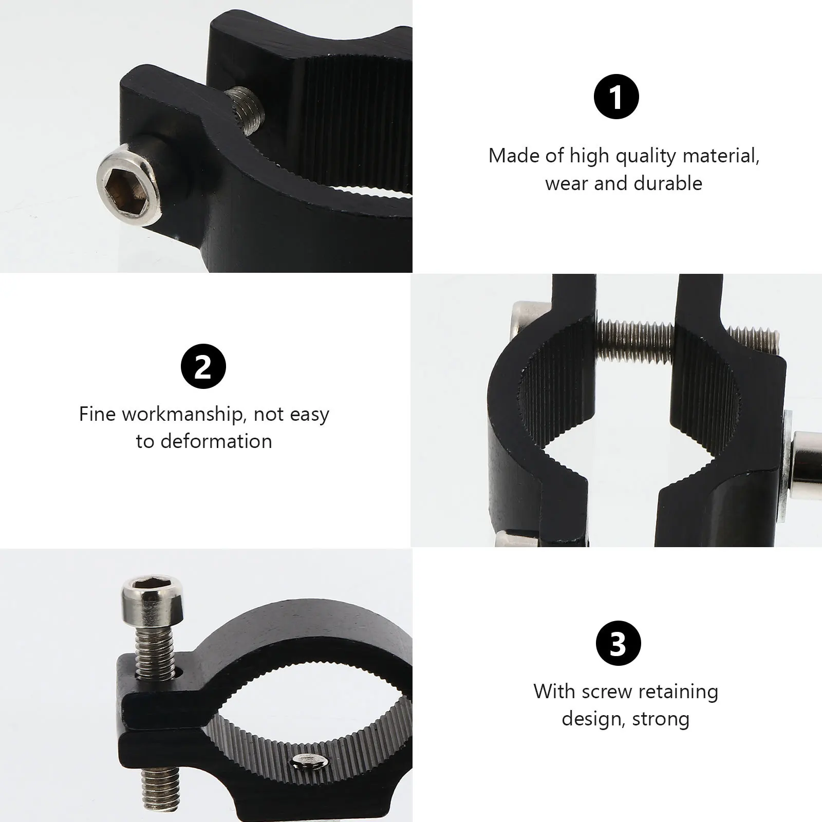 

2Pcs Motorcycle Handlebar Clamp LED Light Bracket Aluminum Alloy Cnc Precision Stable Extension Motorbike Handlebar Extender