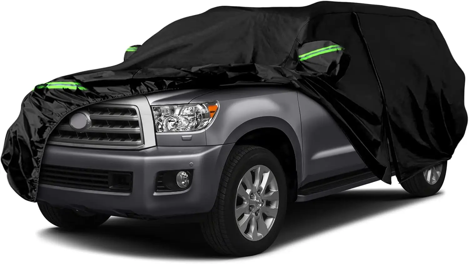 

Waterproof Car Cover for Toyota Sequoia 2001-2025, All-Weather Protection with Zipper Door & Windproof Bands
