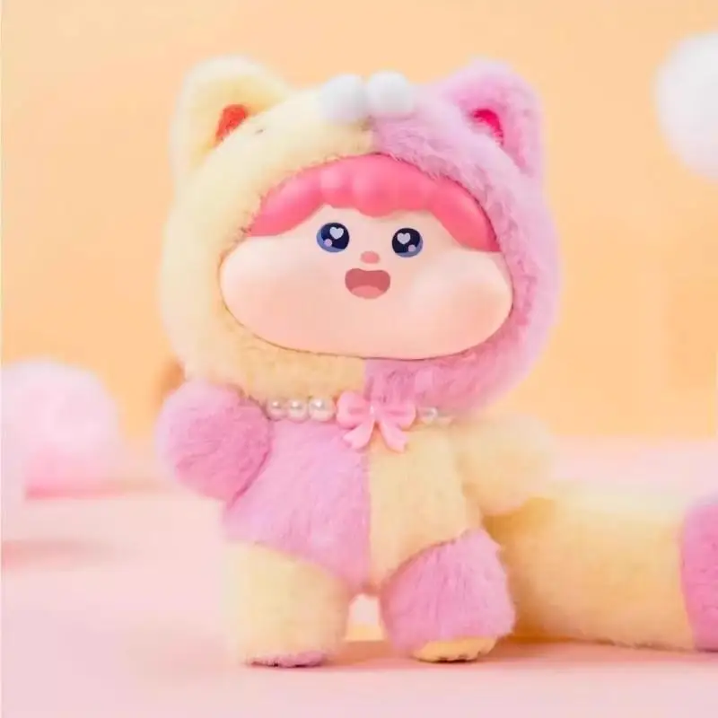 Polpette Cotton Candy Xiaobao Scatola cieca in peluche in PVC Seconda generazione Ornamento da tavolo Figura Flusso adorabile Giocattolo Ragazza Regalo di compleanno