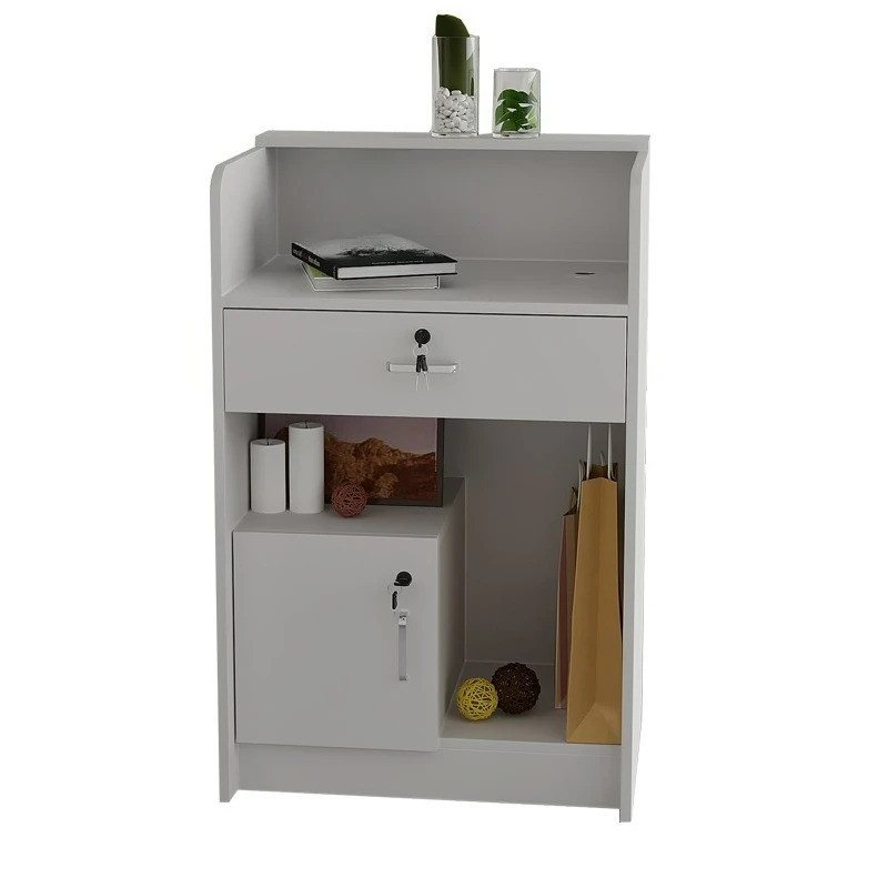 

Checkout page store small simple modern clothing store manicure barber bar counter cabinet mini cash register table