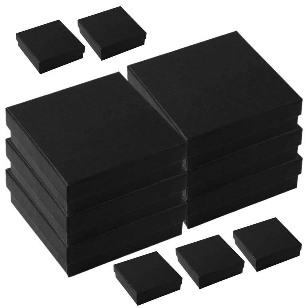 20Pcs Jewelry Ring Box Necklace Earring Gift Box Jewelry Gift Box For Valentine'S Day Small Cardboard Boxes 9x9x3cm