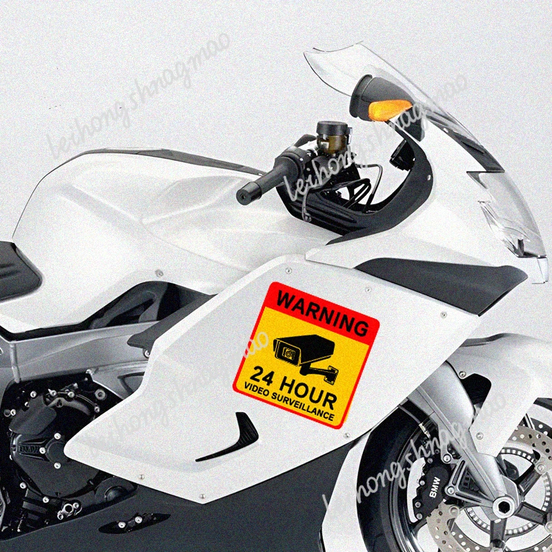 Whl #   ملصقات سيارات لمراقبة الفيديو على مدار 24 ساعة، ملصقات فينيل واقية من الشمس، علامات تحذيرية، ملحقات زينة نافذة السيارة