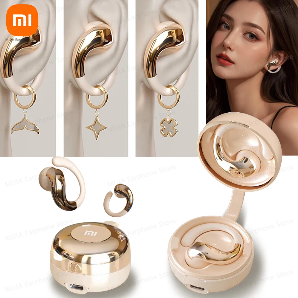 XIAOMI YX38 auriculares inalámbricos nueva moda pendiente estilo auriculares gancho para la oreja Bluetooth5.4 Control táctil auriculares para Android iOS