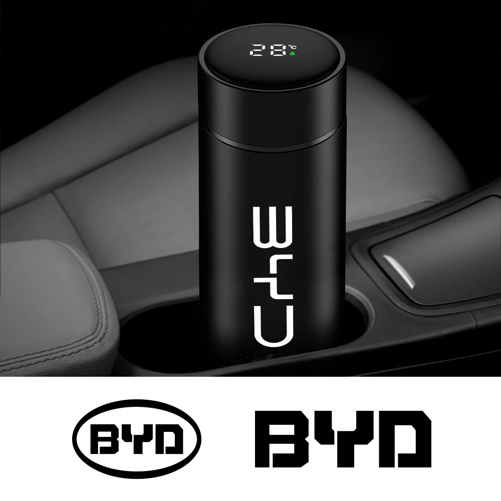 Car Intelligent Thermos Bottle For BYD Tang F3 E6 Atto 3 Yuan Plus Song Max F0 G3 I3 Ea1 Dmi 2din 2014 G6 Pro Auto Accessories