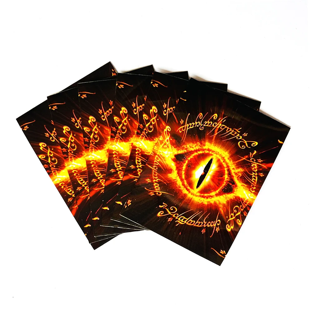 60PCS Trading Cards Protector Anime Double Sleeved Cards Sleeves Eye of the Ring Cards Shield Cover Color Magic MTG/PKM 66x91mm