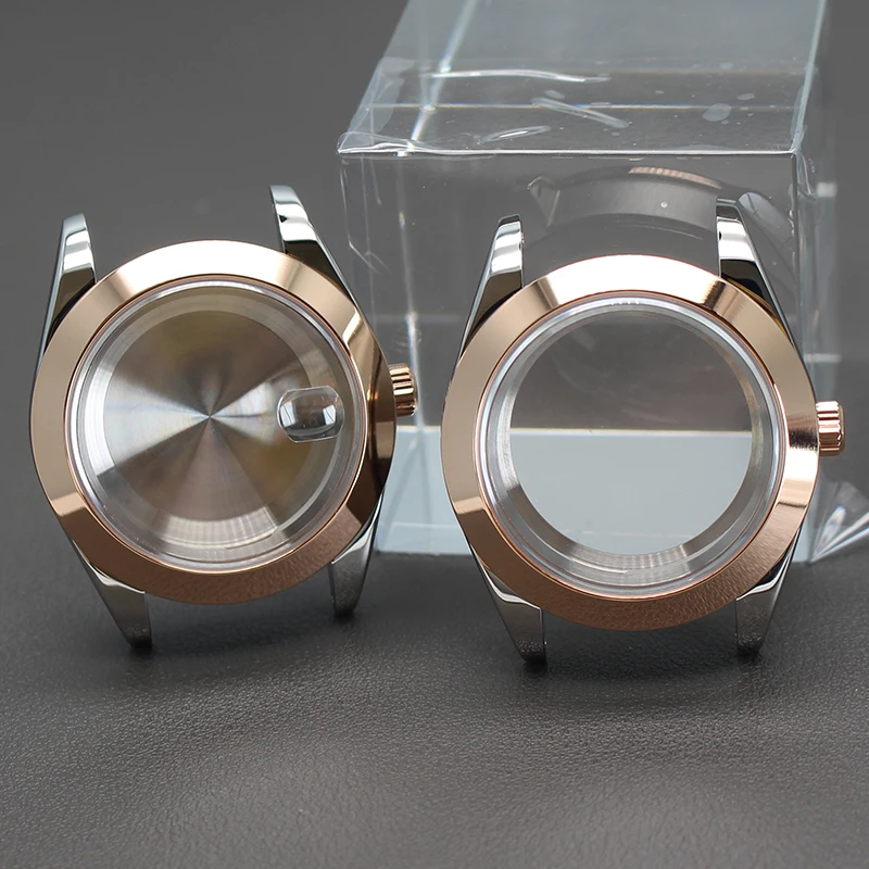 

39mm/36mm Bevel Edge Watch Case For Seiko NH34 NH35 NH36 Miyota 8215 Movt 28.5mmDial Sapphire Crystal FashionWaterproof Air King