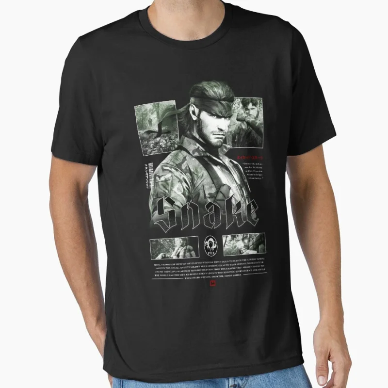 

Snake Eater (Delta) Metal Gear Solid Kojima videogame Gift t shirt 100% cotton MGS printed Graphic clothes All size tops